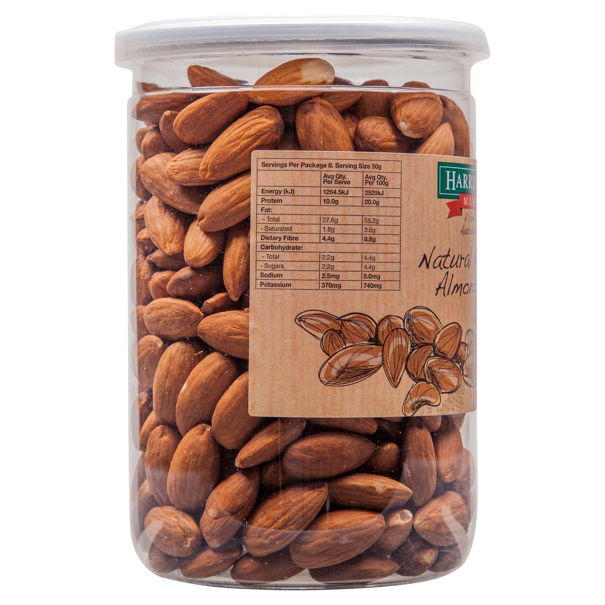 Harris Farm Almonds Raw 400g - Image 3