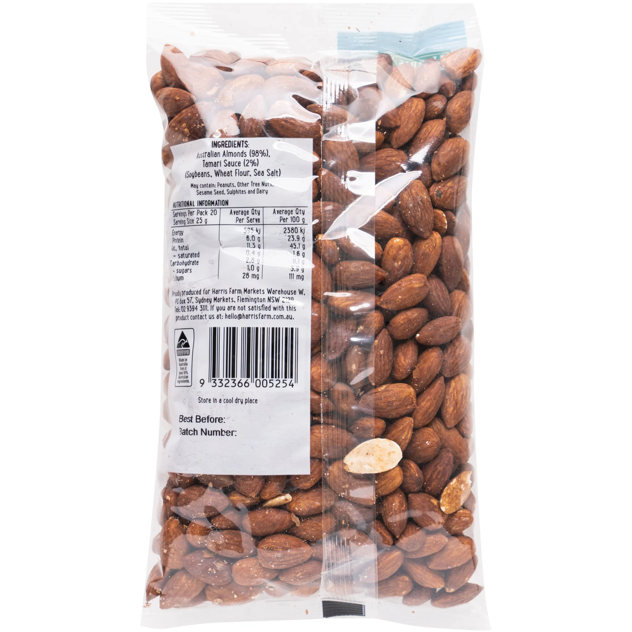 Harris Farm Almonds Tamari 500g - Image 2
