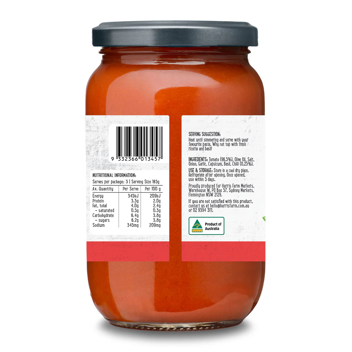 Harris Farm Pasta Sauce Arrabbiata 500g - Image 2