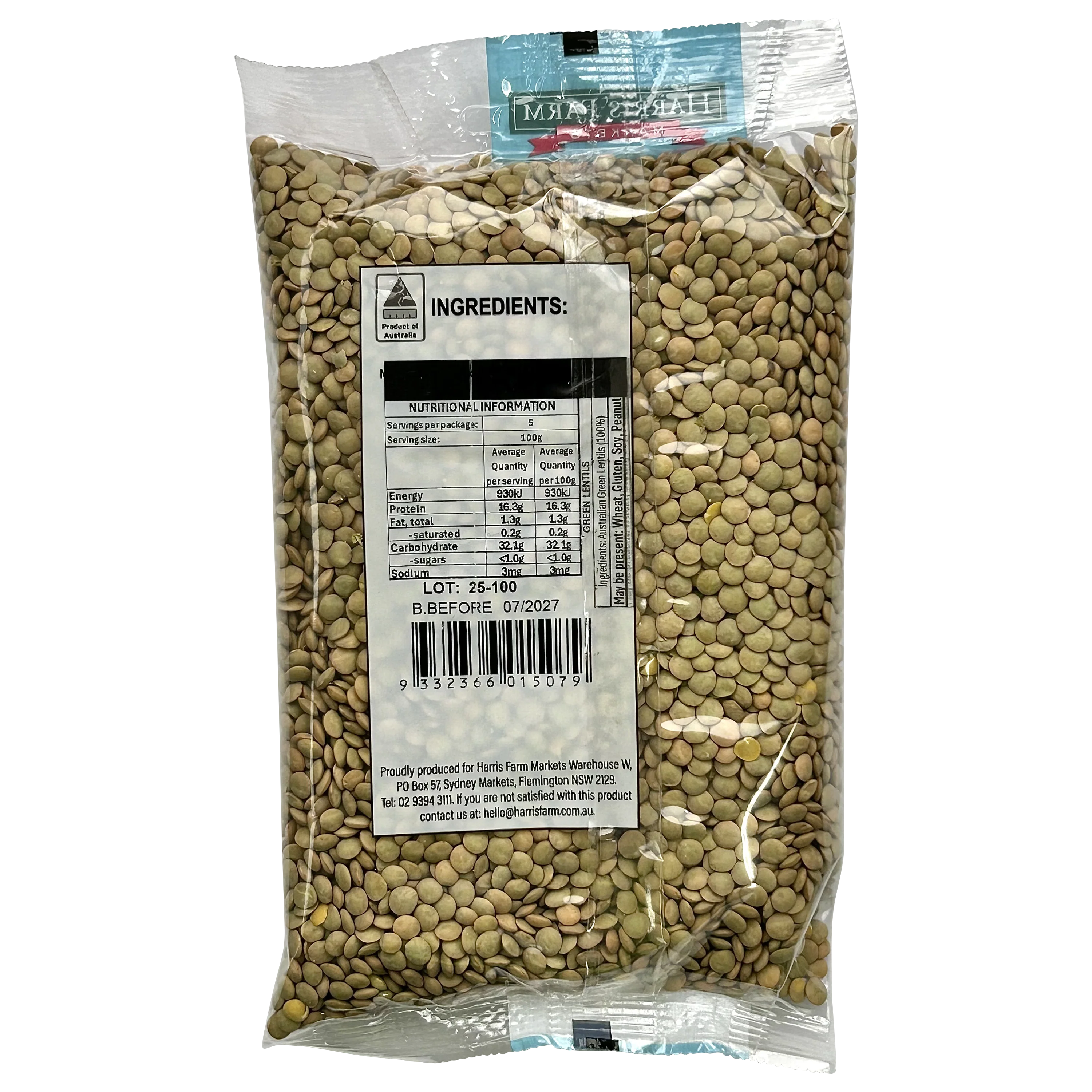 Harris Farm Australian Green Lentils 500g - Image 2