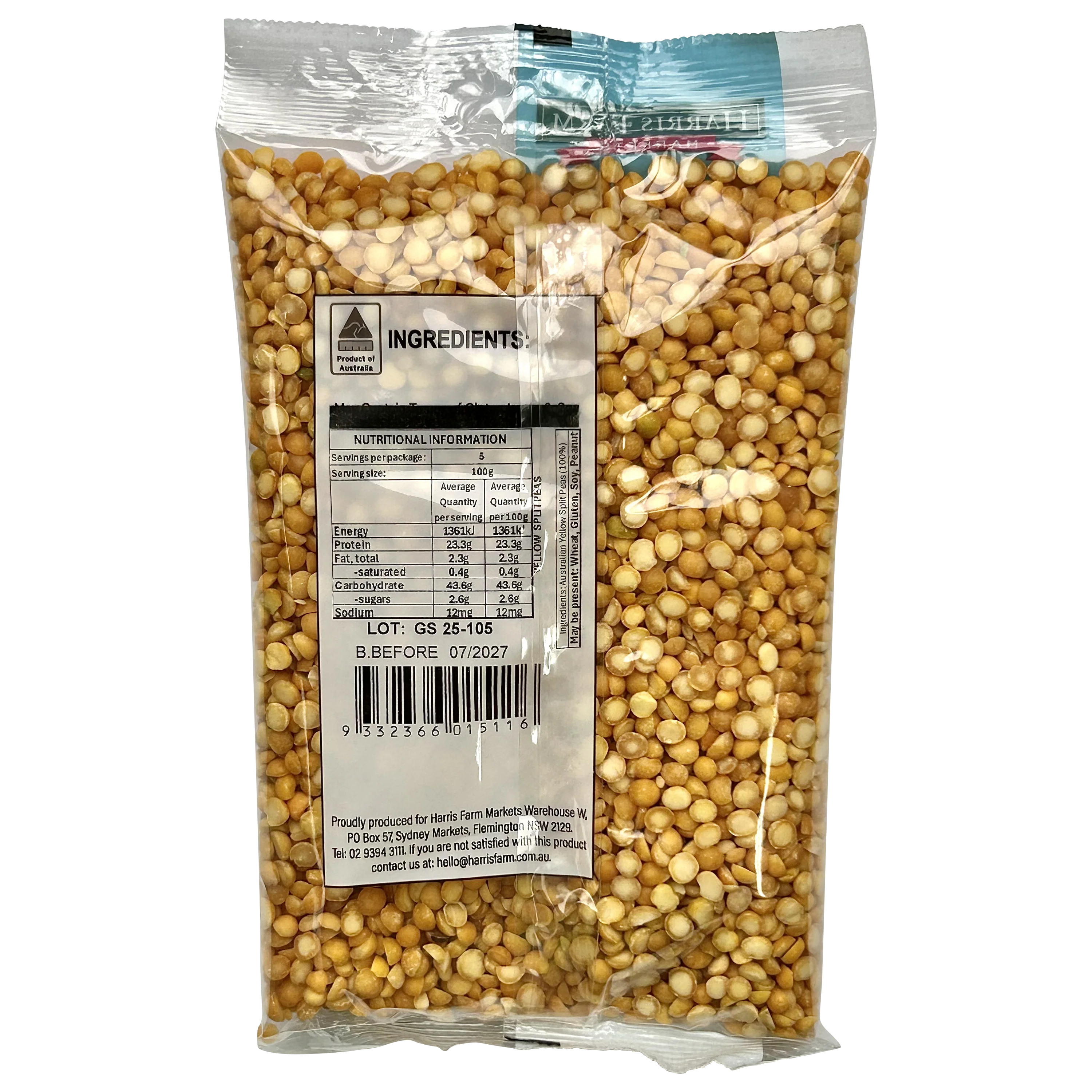 Harris Farm Australian Yellow Split Peas 500g - Image 2