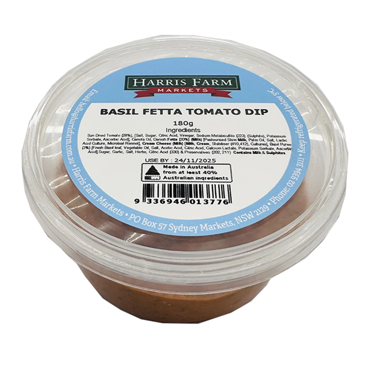 Harris Farm Basil Fetta Tomato Dip 180g