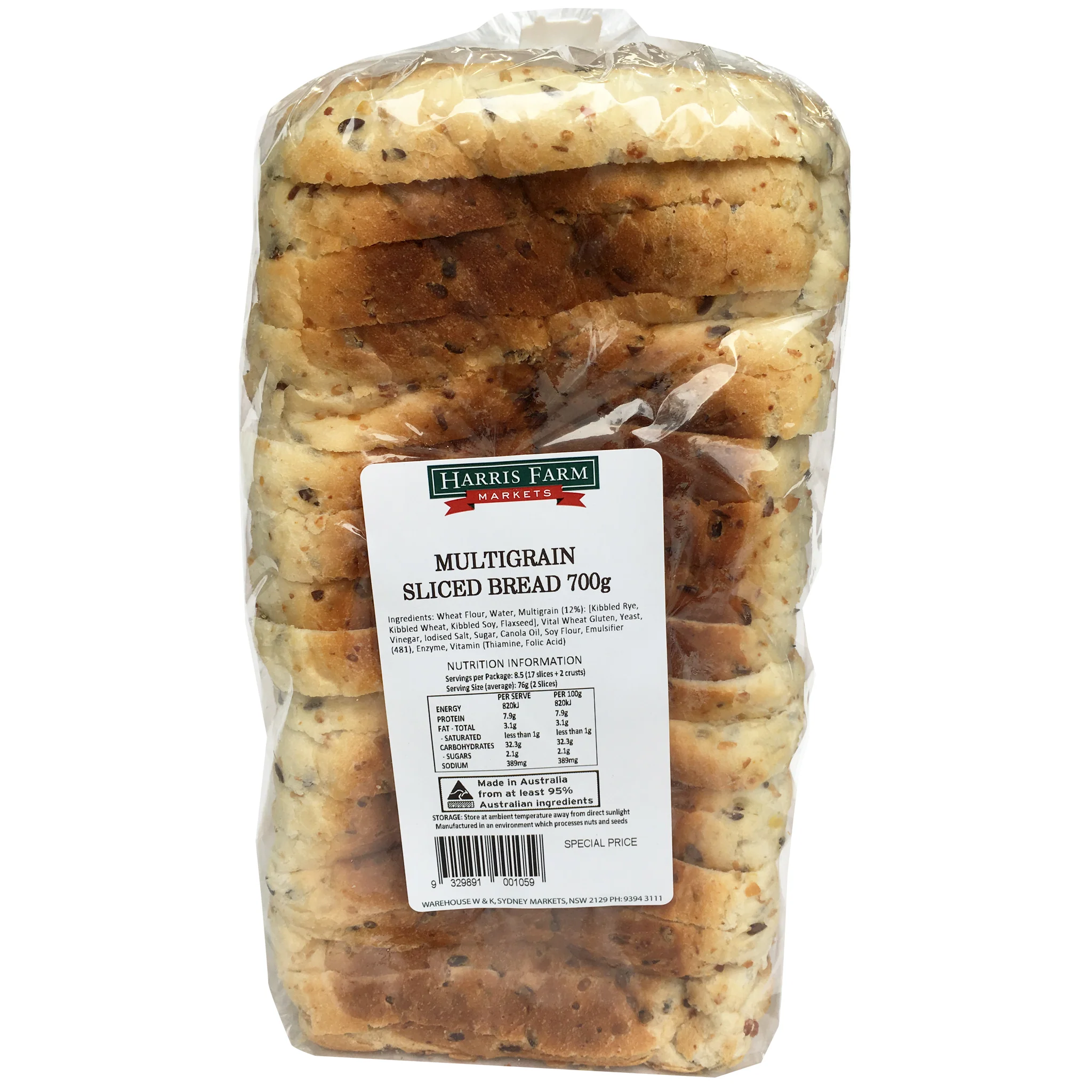 Harris Farm Sliced Bread Multigrain 700g - Image 2