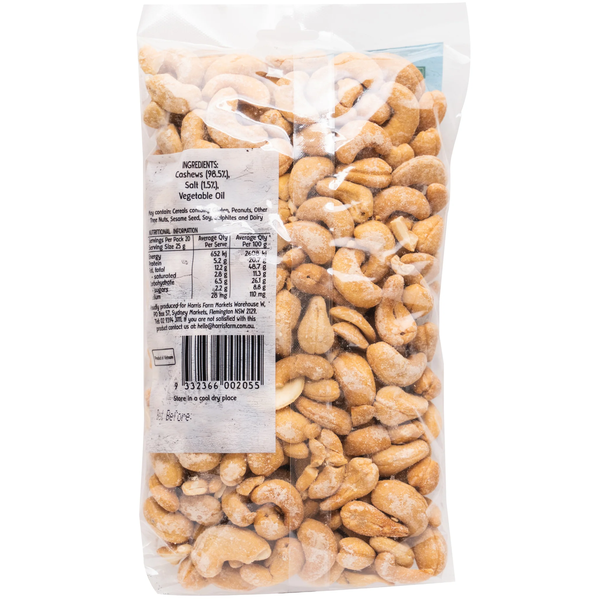 Harris Farm Cashews Roasted and Salted 500g - Image 2