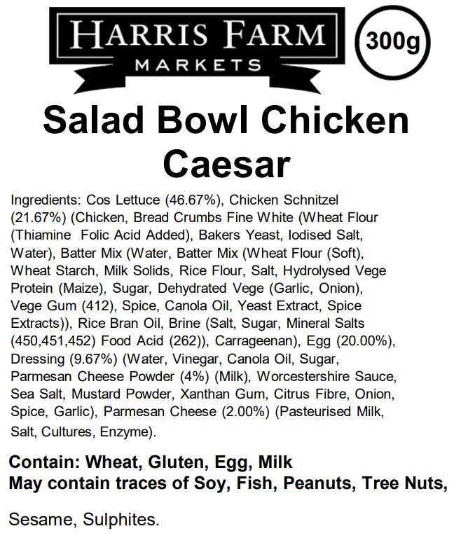 Harris Farm Salad Chicken Caesar 200g - Image 2