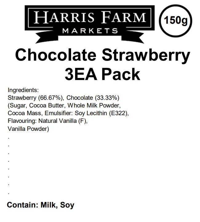 Harris Farm Strawberries Chocolate Coated x3 - Image 3