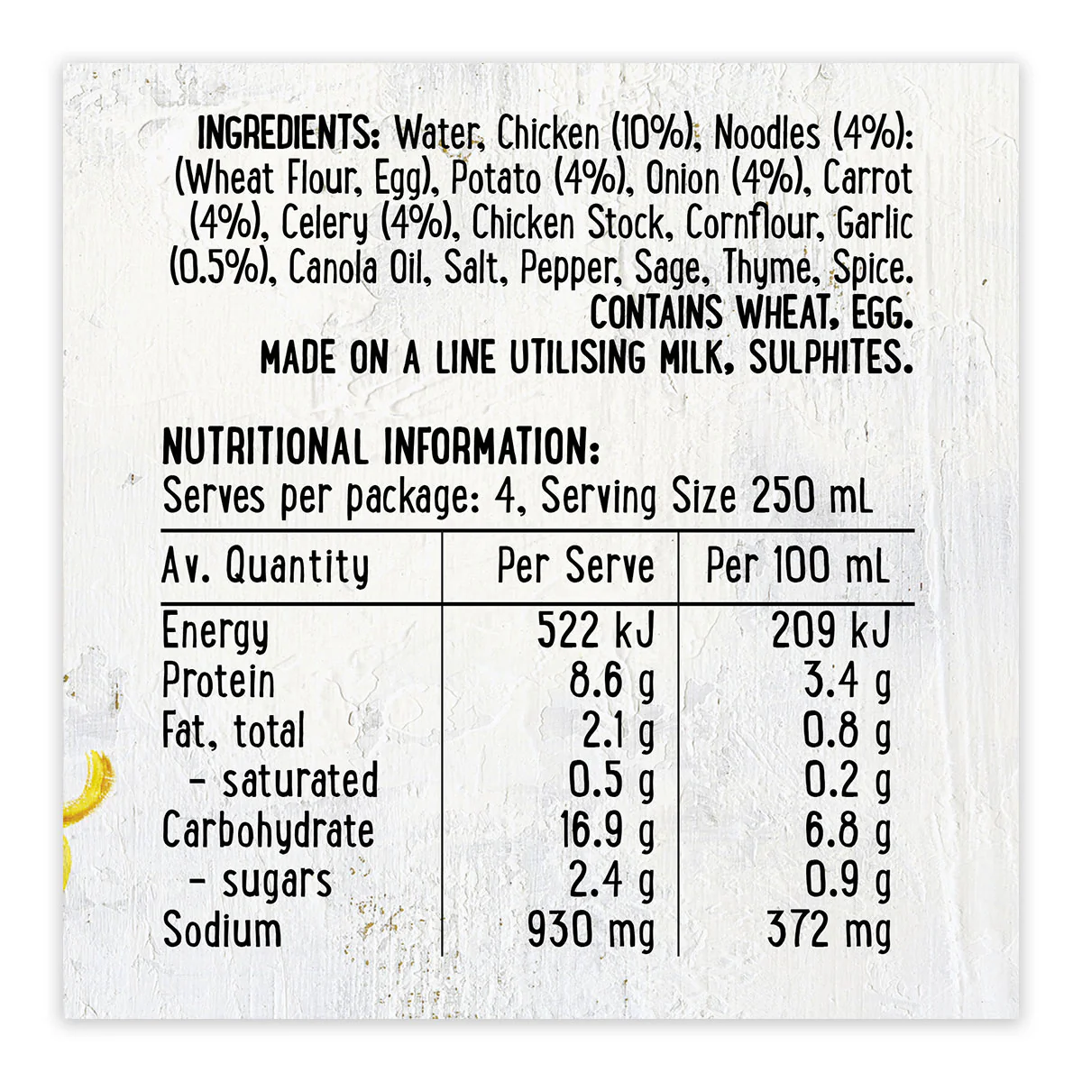 Harris Farm Soup Chook 'N' Noodle 1L - Image 3