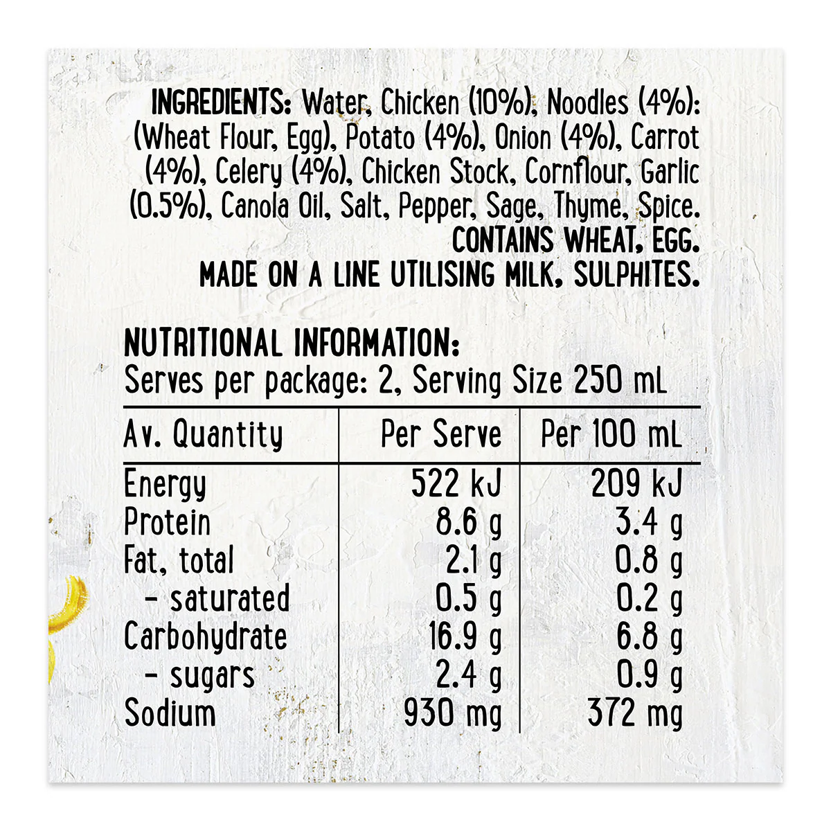 Harris Farm Soup Chook 'N' Noodle 500ml - Image 4