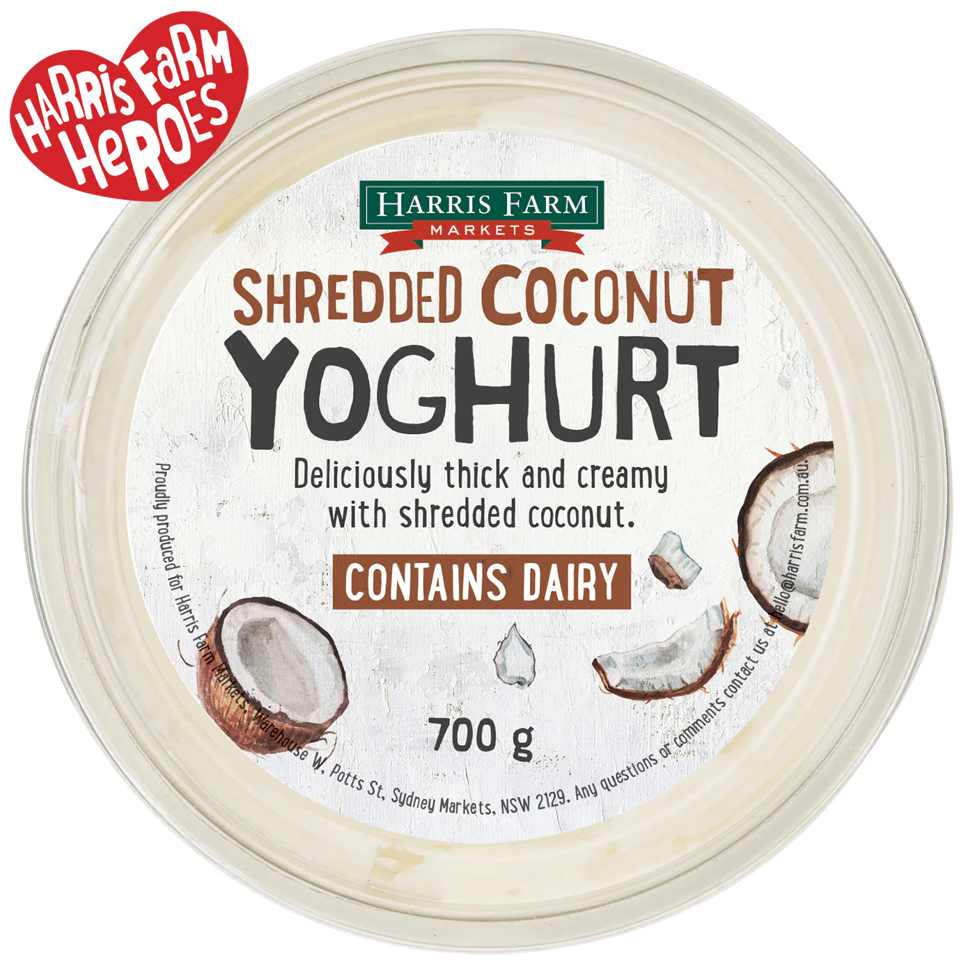 Harris Farm Yoghurt Shredded Coconut 700g