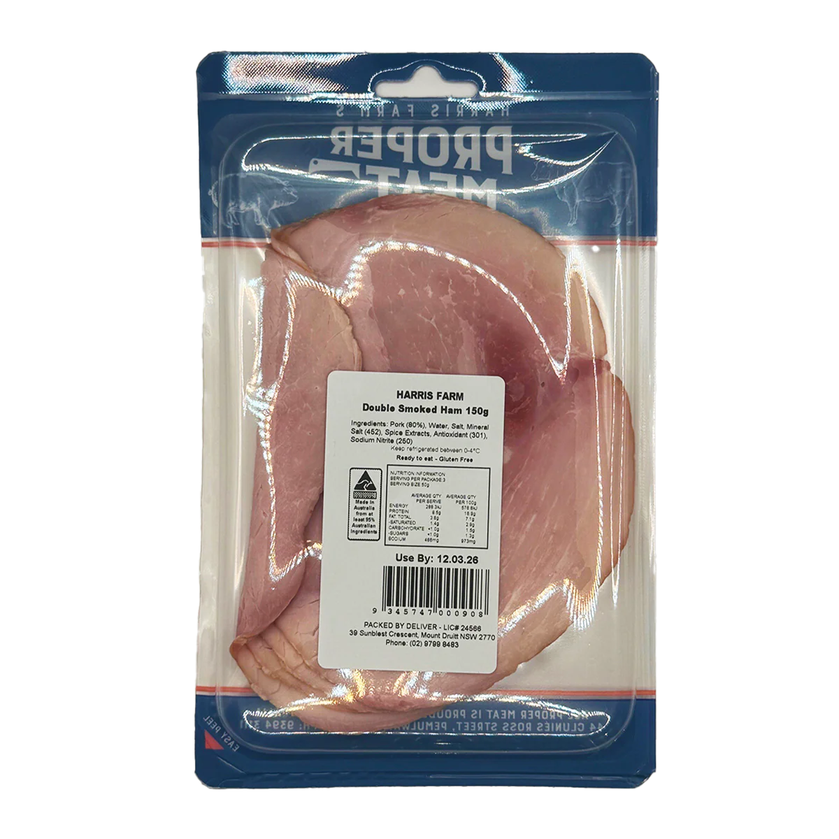 Harris Farm's Proper Meat Double Smoked Sliced Ham 150g - Image 2