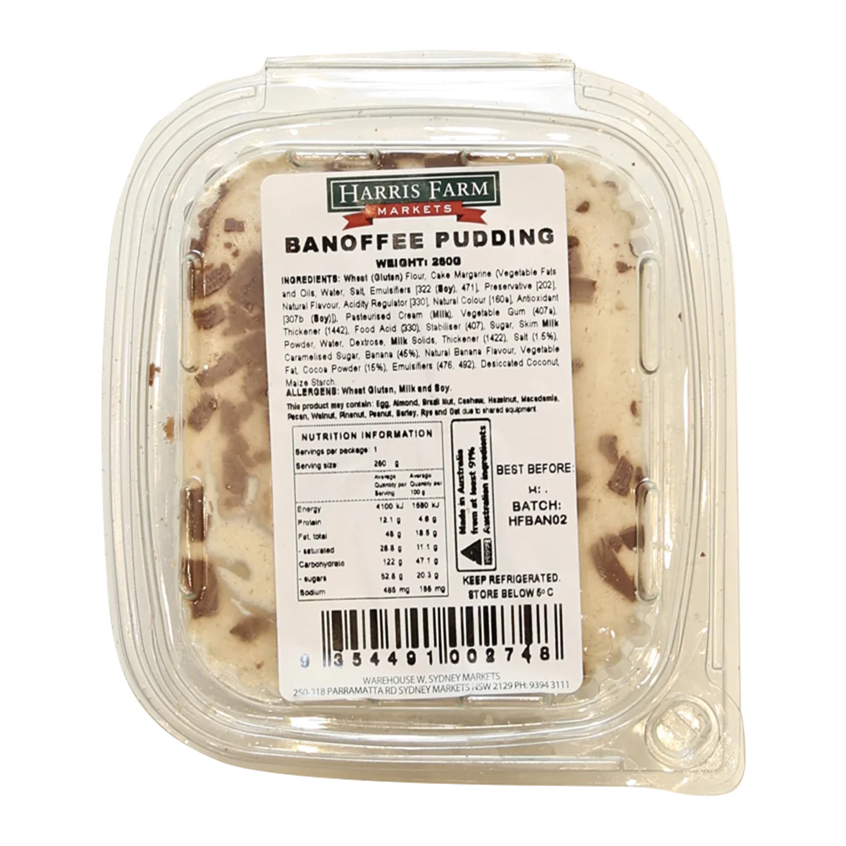 Harris Farm Homemade Banoffee Pudding 260g - Image 2