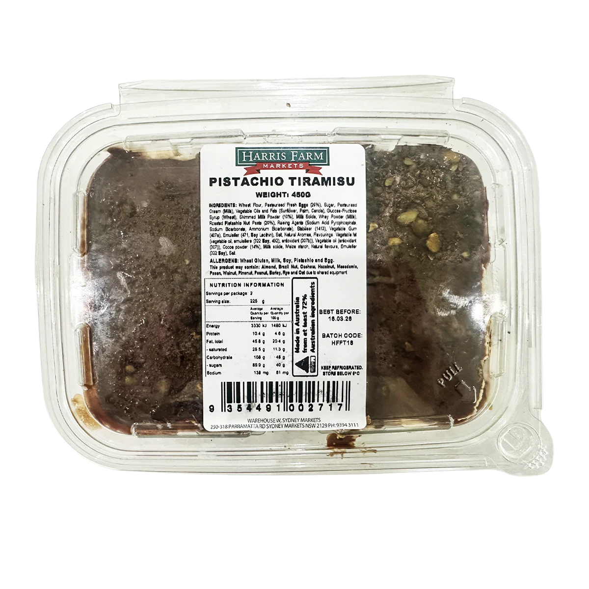 Harris Farm Homemade Pistachio Tiramisu 450g