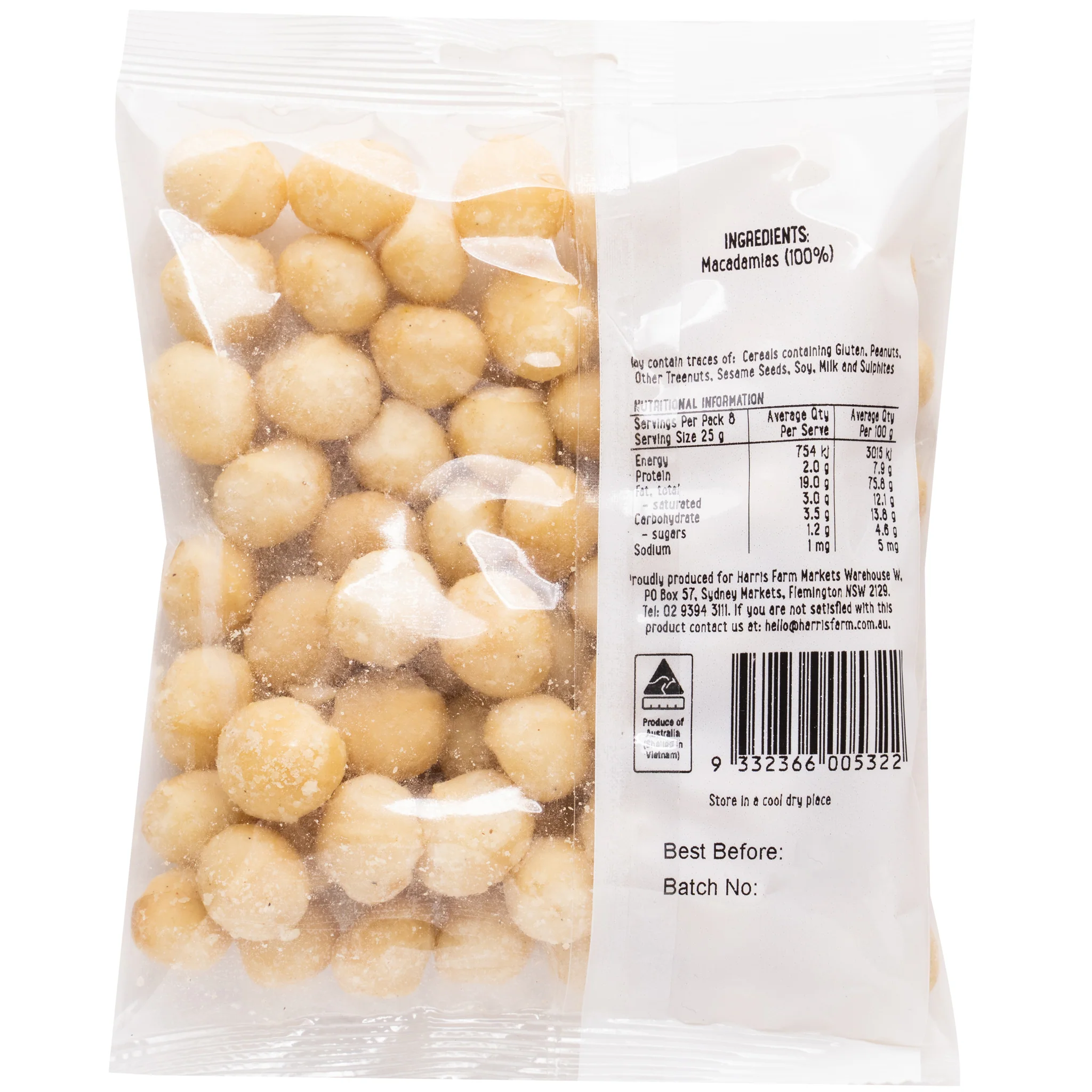 Harris Farm Macadamias Raw 200g - Image 2