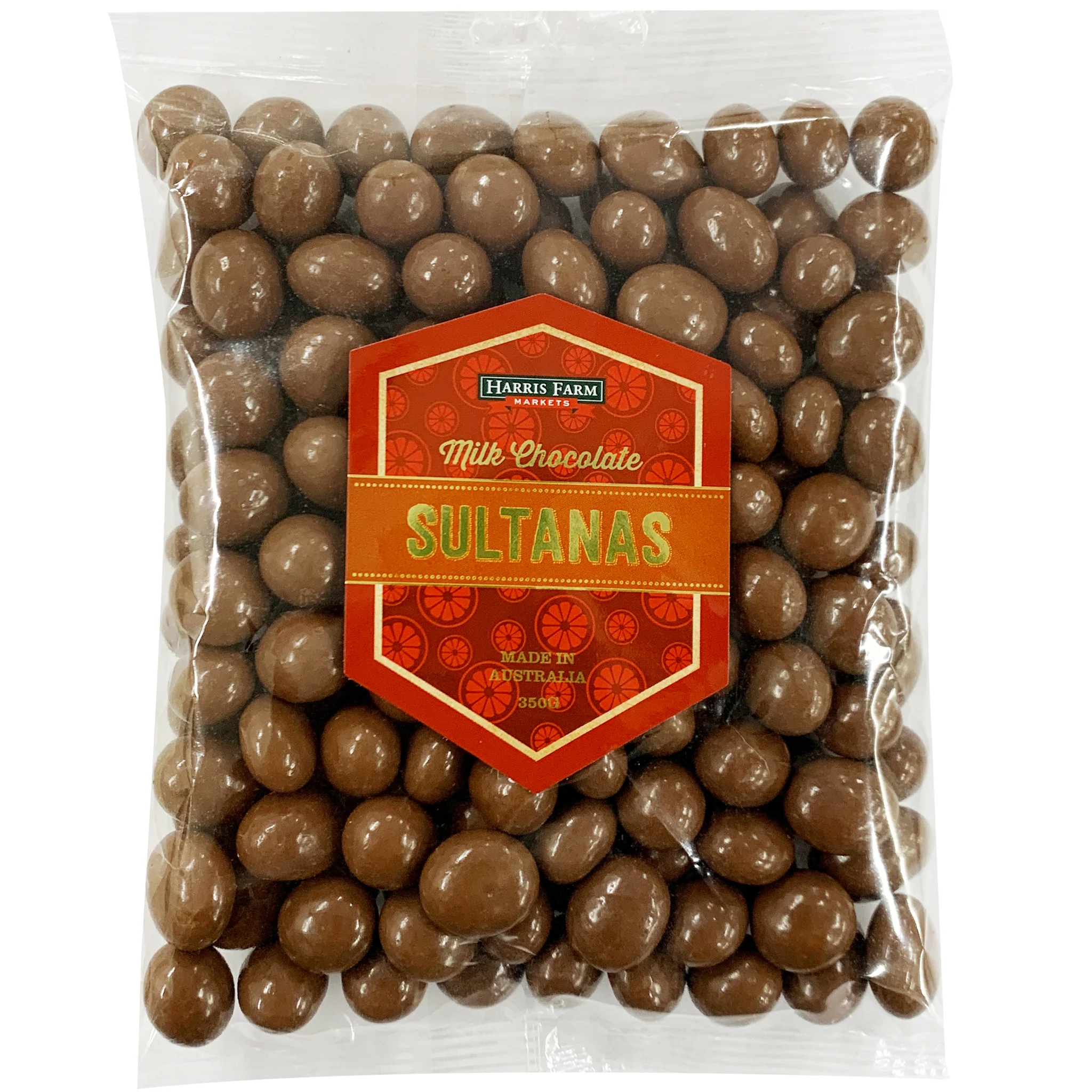 Harris Farm Sultanas Milk Chocolate Covered 350g