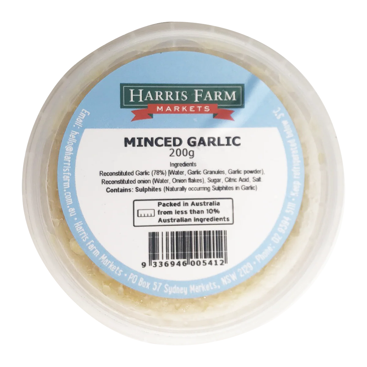 Harris Farm Minced Garlic 200g