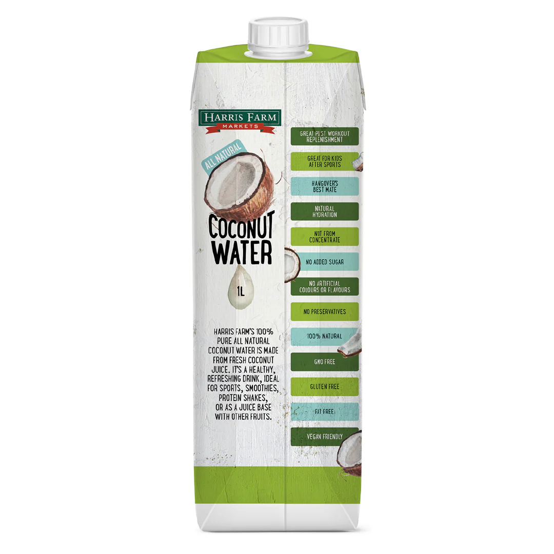 Harris Farm Natural Coconut Water 1L - Image 2
