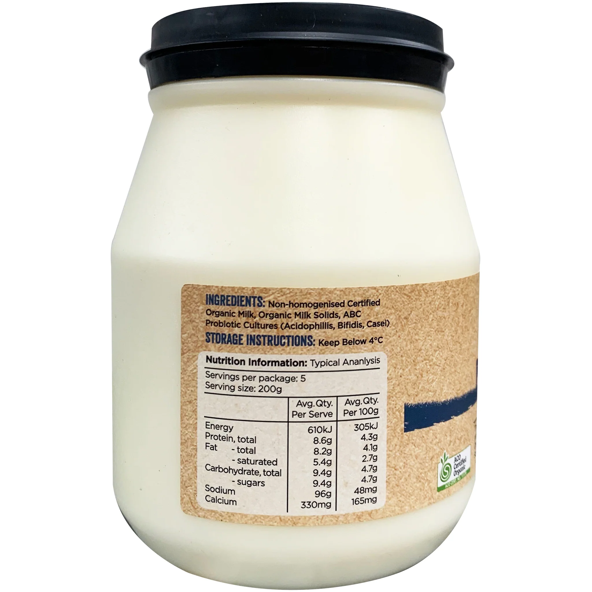 Harris Farm Yoghurt Organic Natural 1kg - Image 3