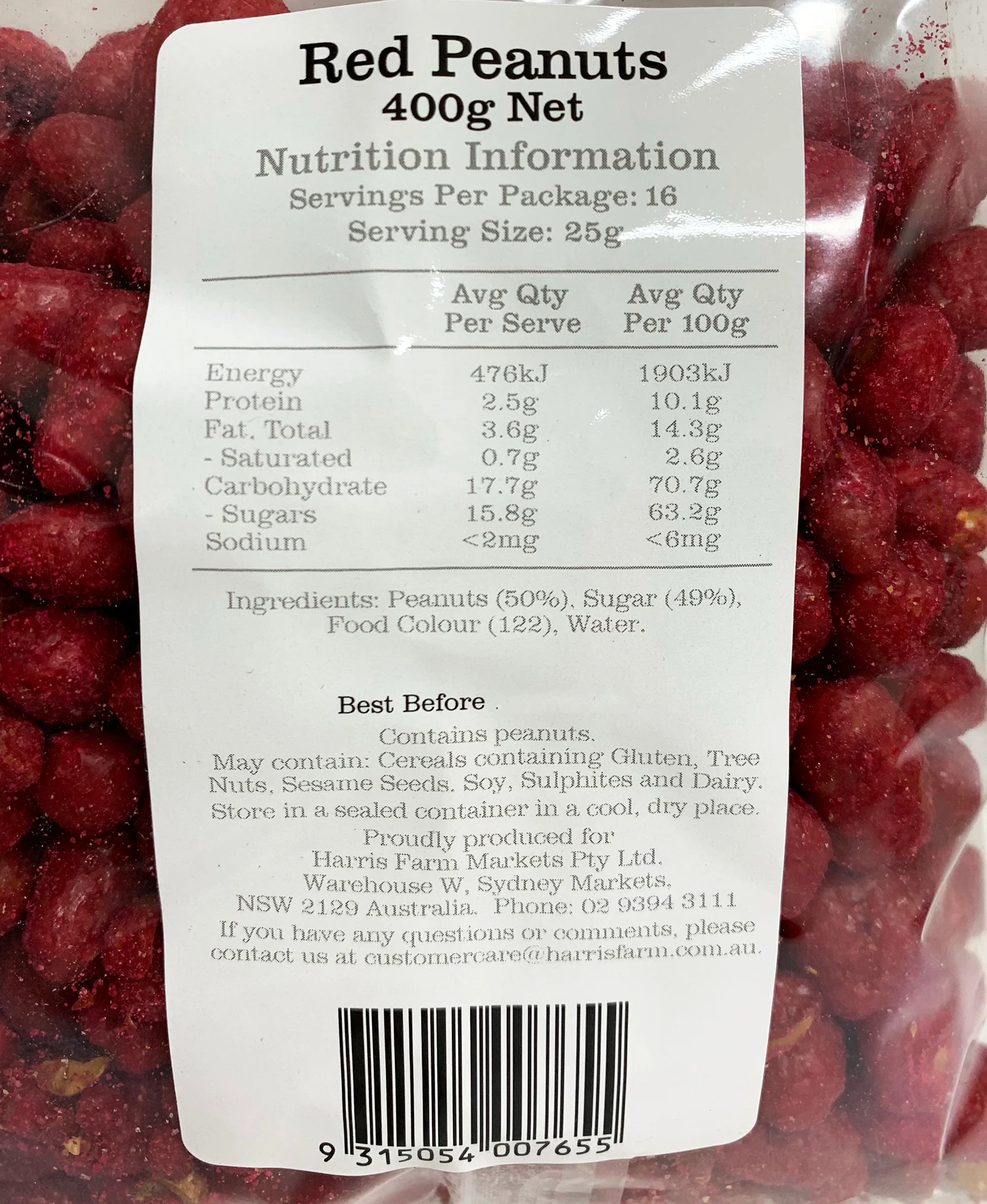 Harris Farm Red Peanuts 400g - Image 2