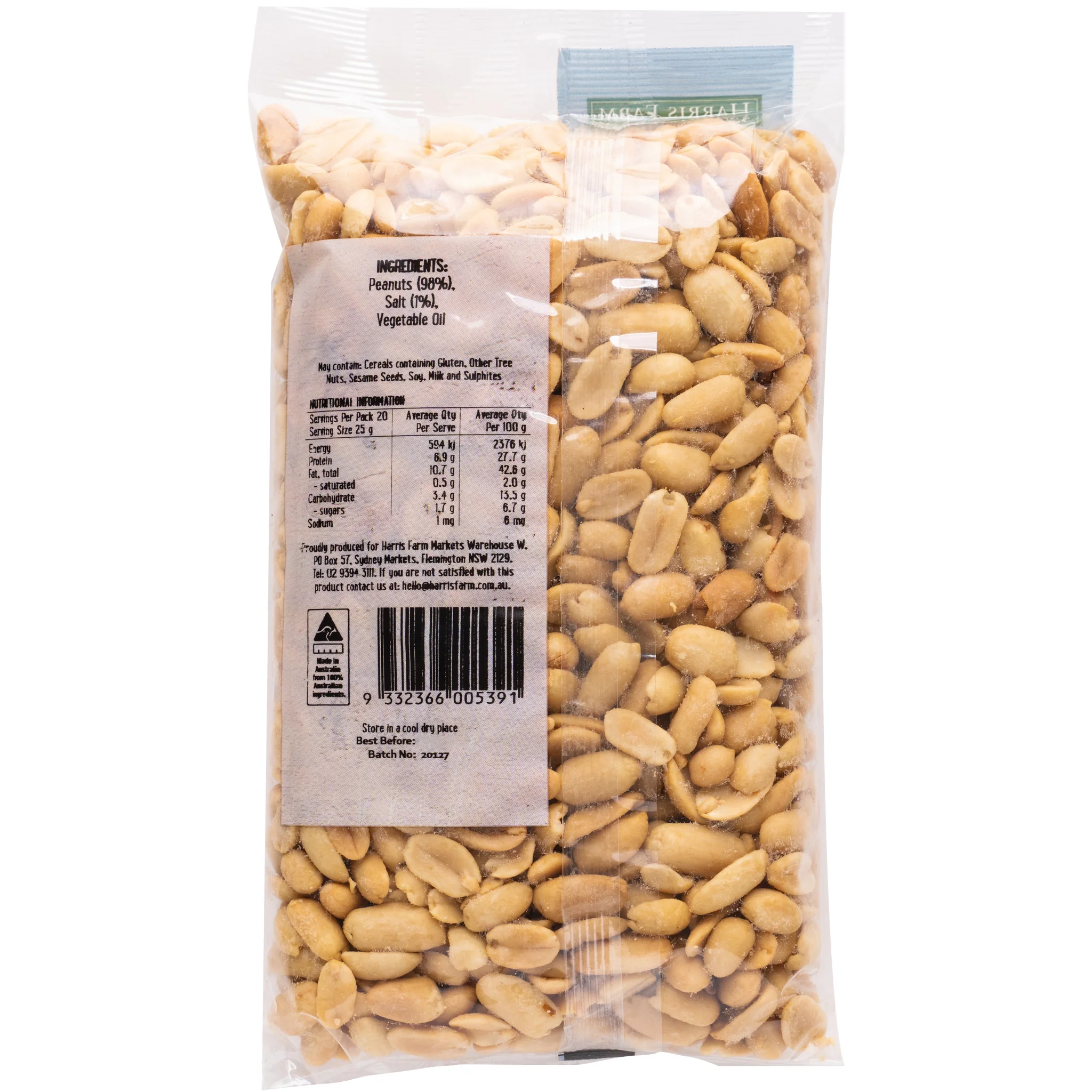 Harris Farm Peanuts Roasted and Salted 500g - Image 2