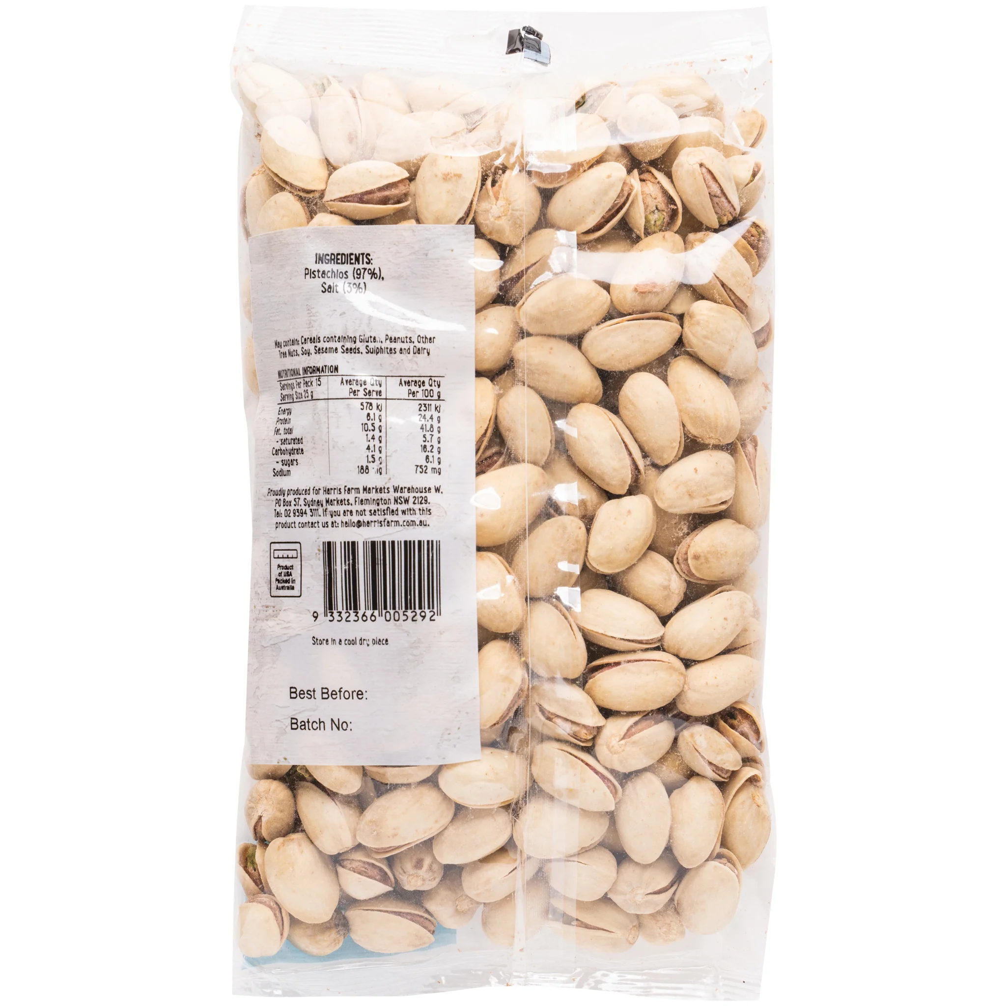 Harris Farm Pistachios Roasted and Salted 375g - Image 2