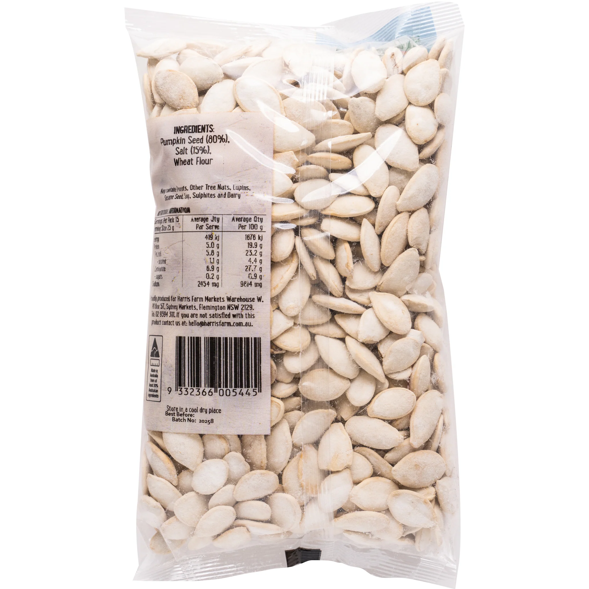 Harris Farm Pumpkin Seeds Salted 375g - Image 2
