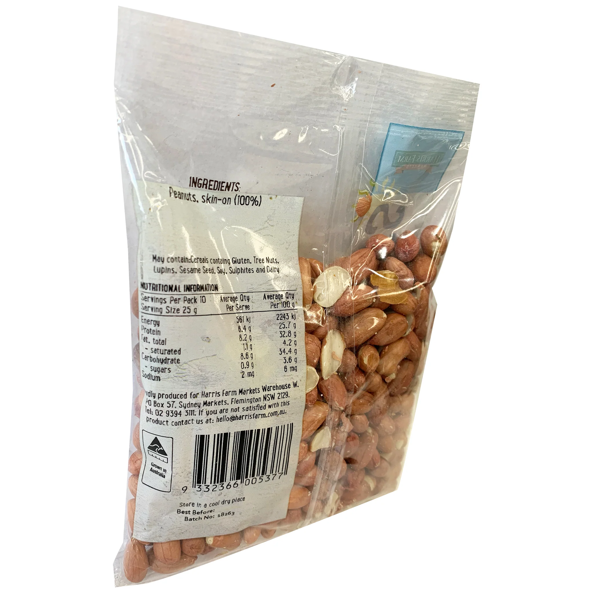 Harris Farm Peanuts Raw With Skin 250g - Image 2