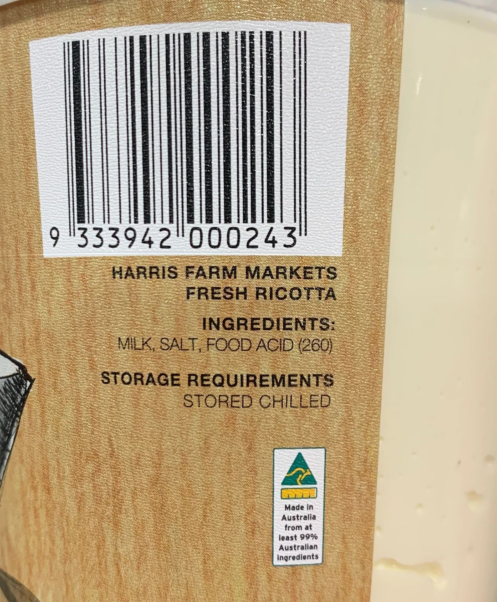 Harris Farm Ricotta Cheese 360g - Image 3