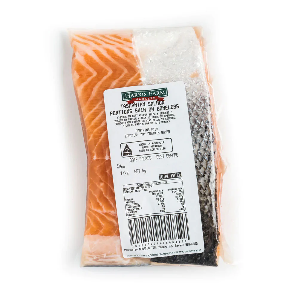 Harris Farm Tasmanian Salmon Fillets Boneless Skin On x2 250-350g - Image 2
