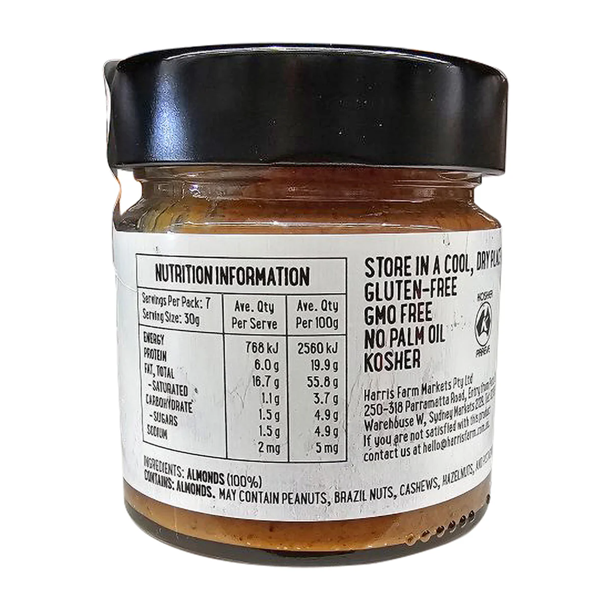 Harris Farm Smooth Almond Butter 200g - Image 2