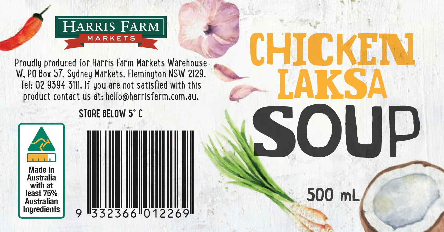 Harris Farm Soup Chicken Laksa 500ml - Image 3