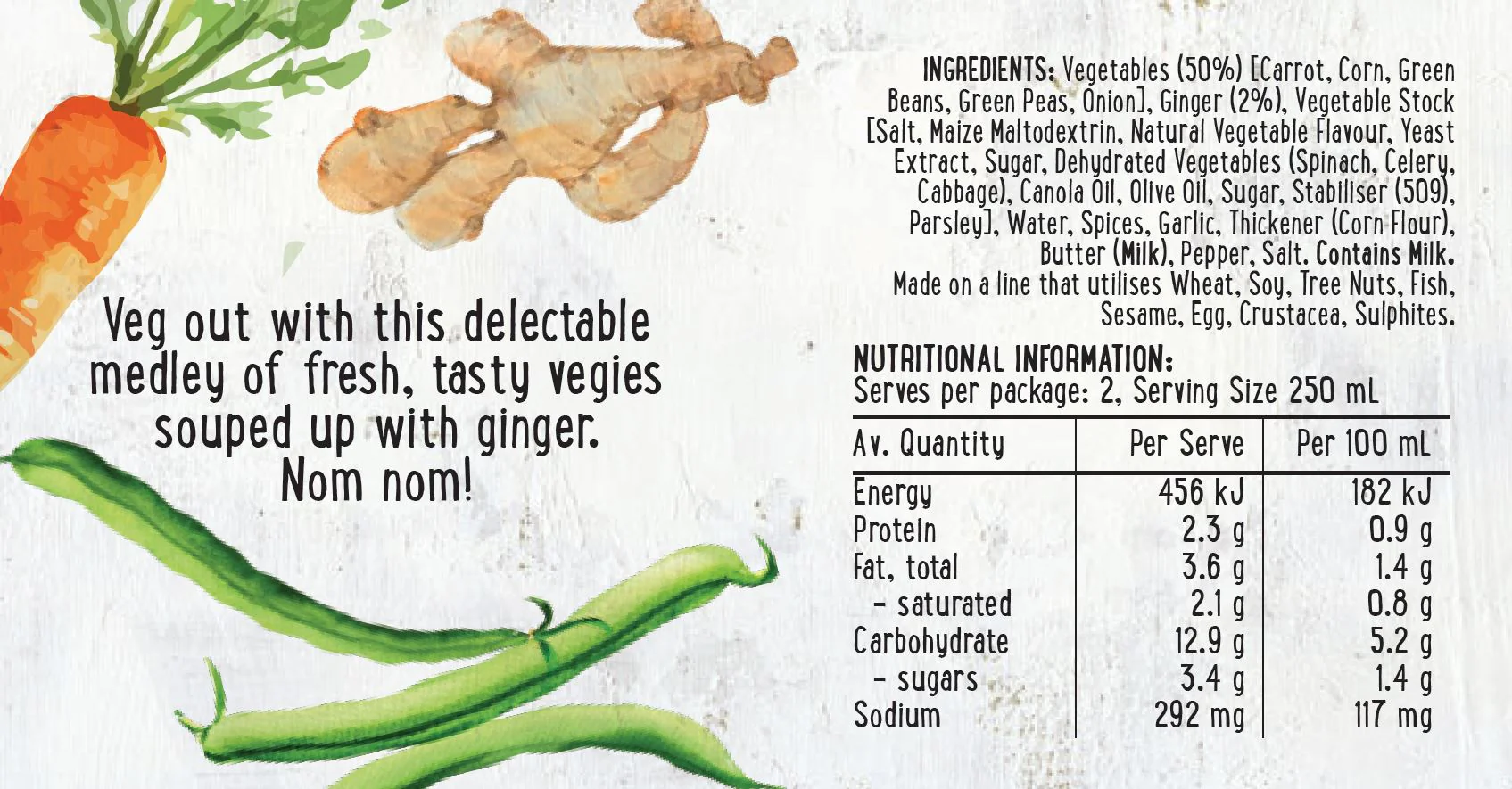 Harris Farm Soup Delectable Vegetable 500ml - Image 2