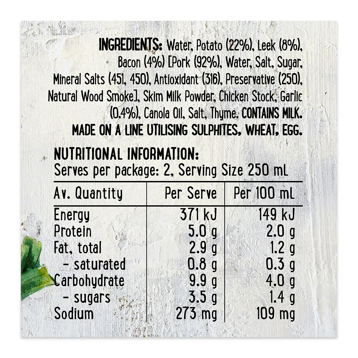 Harris Farm Soup Potato, Leek and Bacon 500ml - Image 4