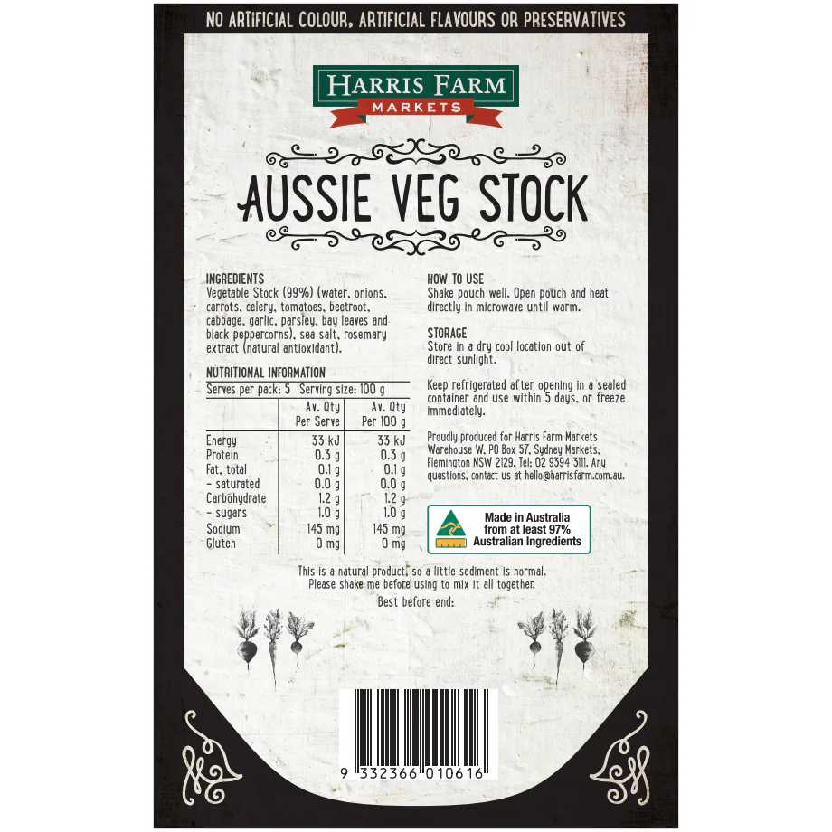 Harris Farm Stock Aussie Veg 500ml - Image 2