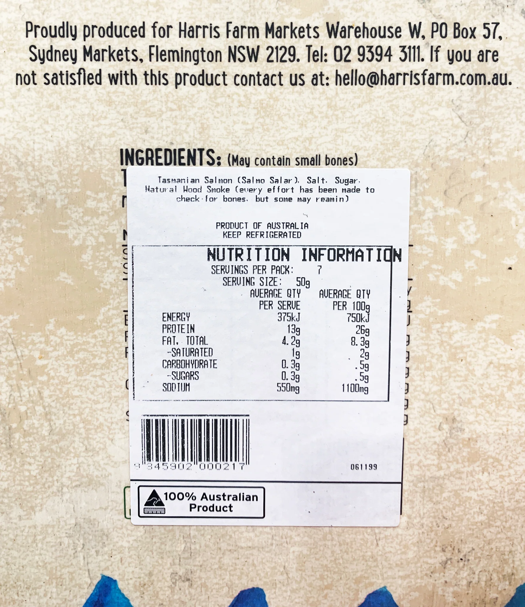 Harris Farm Tasmanian Smoked Salmon 350g - Image 2