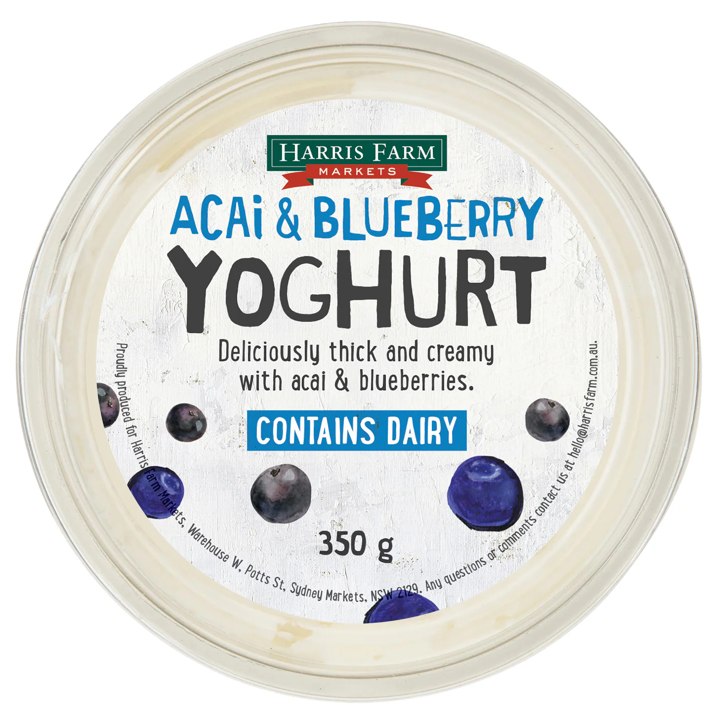 Harris Farm Yoghurt Acai and Blueberry 350g - Image 4