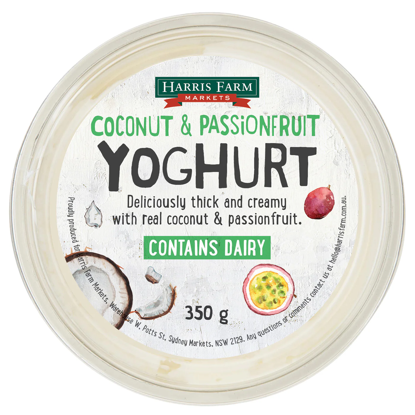 Harris Farm Yoghurt Coconut Passionfruit 350g - Image 3