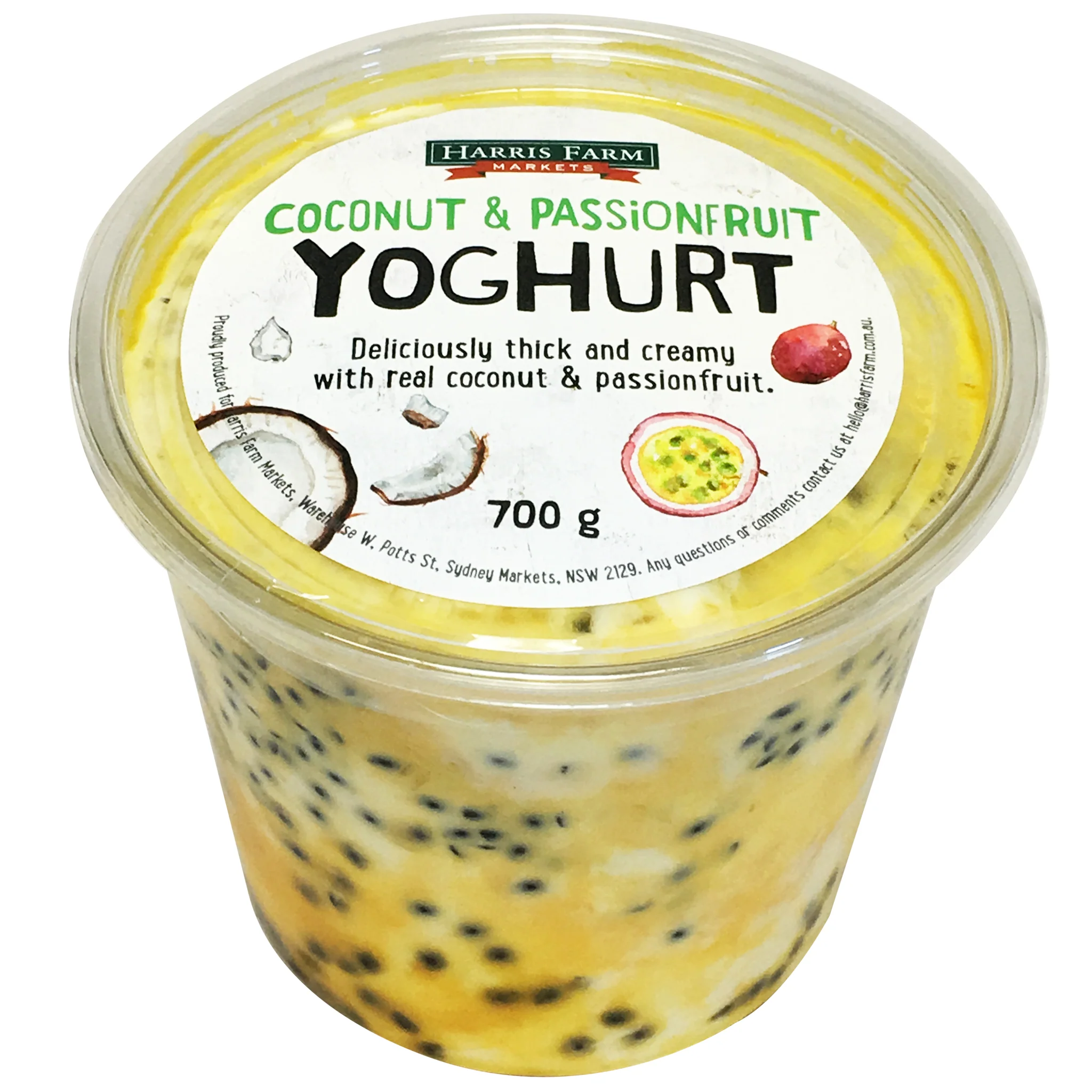 Harris Farm Yoghurt Coconut Passionfruit 700g - Image 2