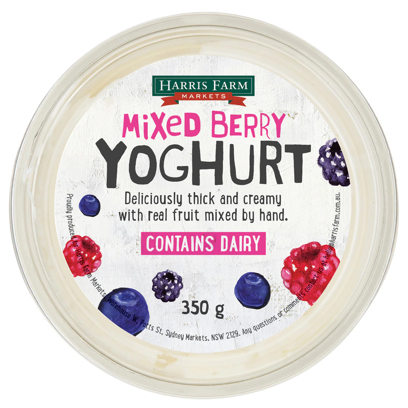 Harris Farm Yoghurt Mixed Berry 350g - Image 4