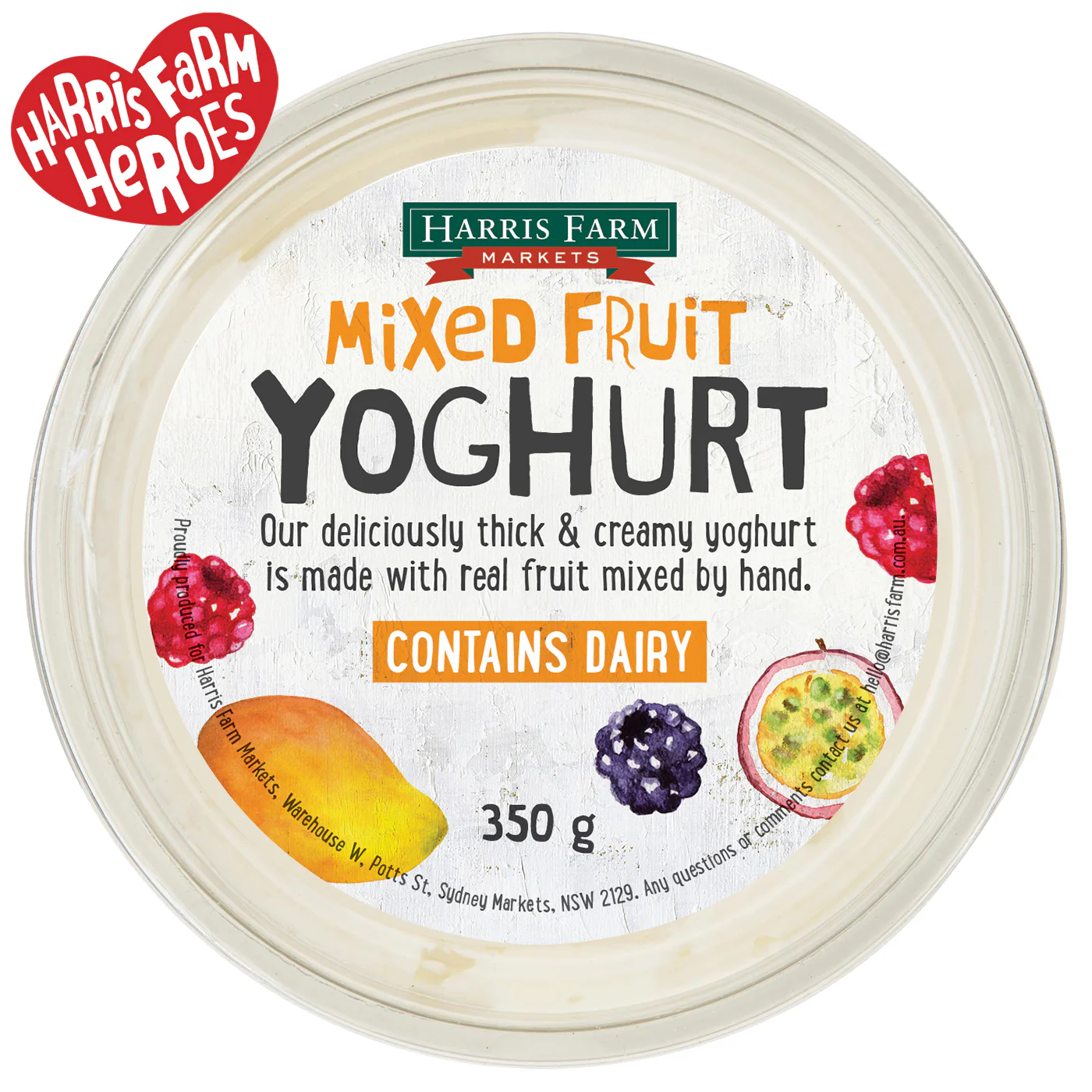 Harris Farm Yoghurt Mixed Fruit 350g