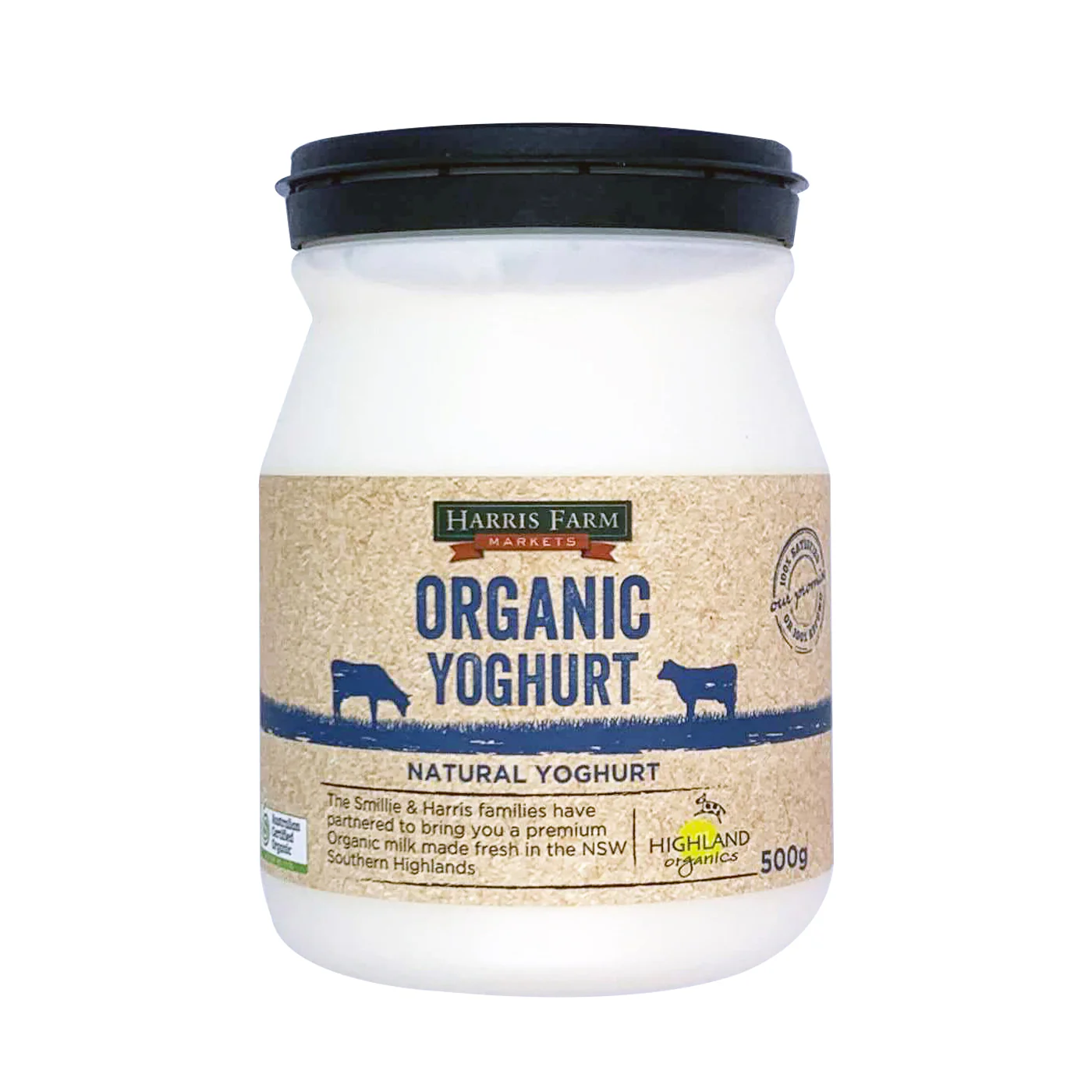 Harris Farm Yoghurt Organic Non-Homogenised 500g - Image 4