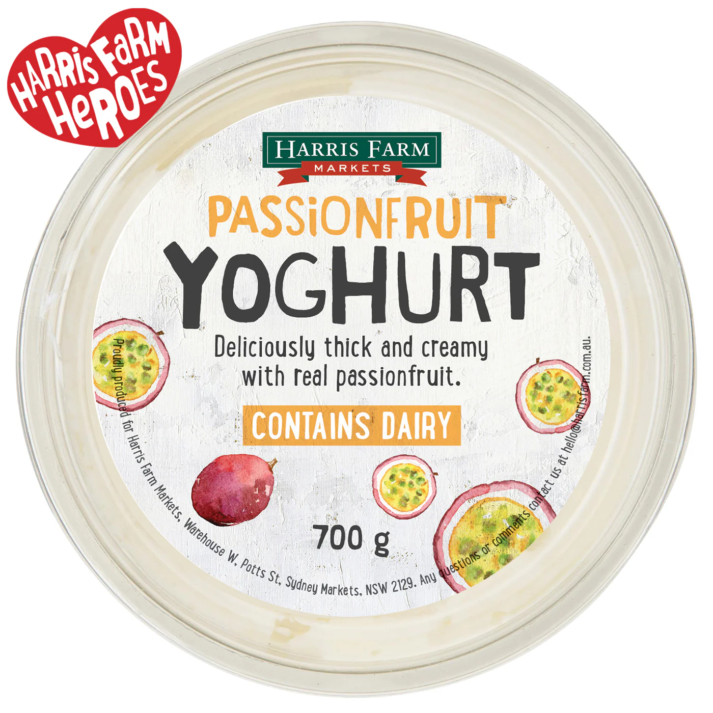 Harris Farm Yoghurt Passionfruit 700g