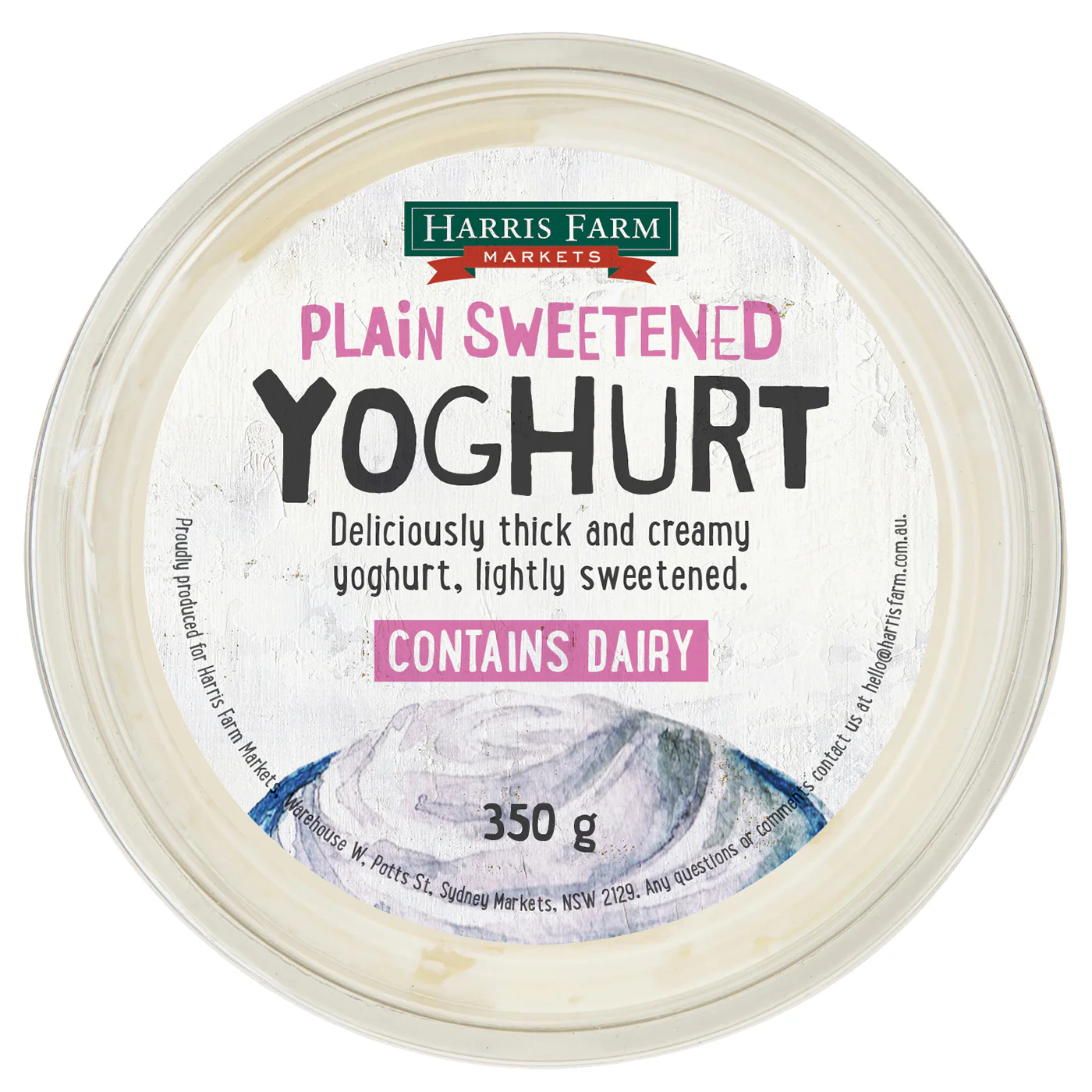 Harris Farm Yoghurt Plain Sweetened 350g - Image 3