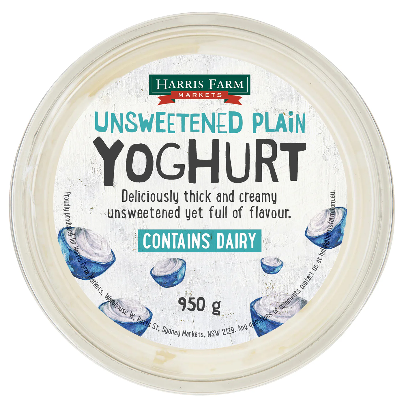 Harris Farm Yoghurt Unsweetened Plain 950g - Image 5