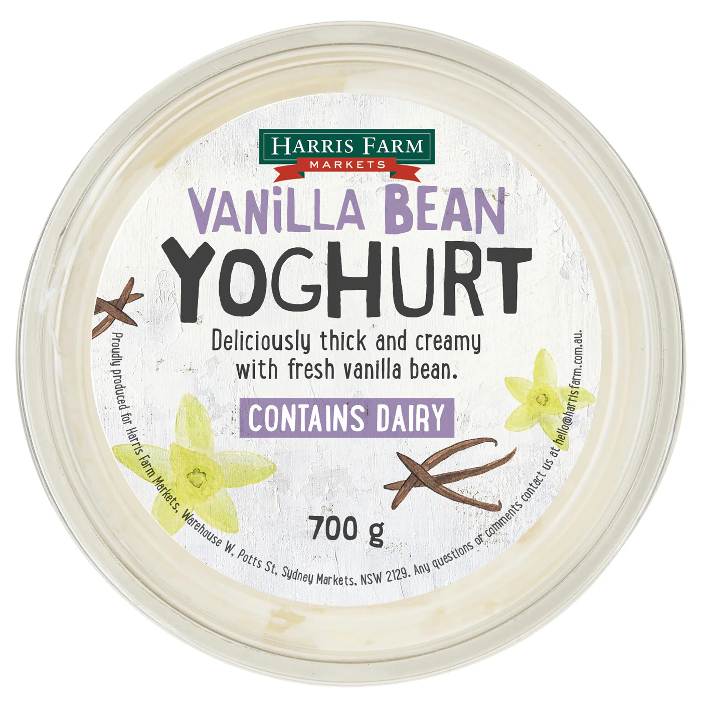 Harris Farm Yoghurt Vanilla Bean 700g - Image 4