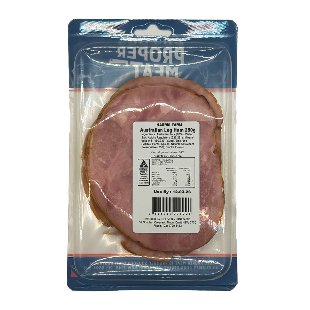 Harris Farm's Proper Meat Australian Leg Ham 250g - Image 2