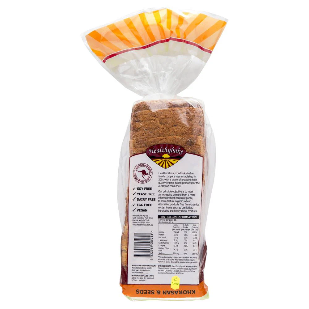 Healthy Bake Khorasan Seeds Organic Sourdough 600g - Image 2