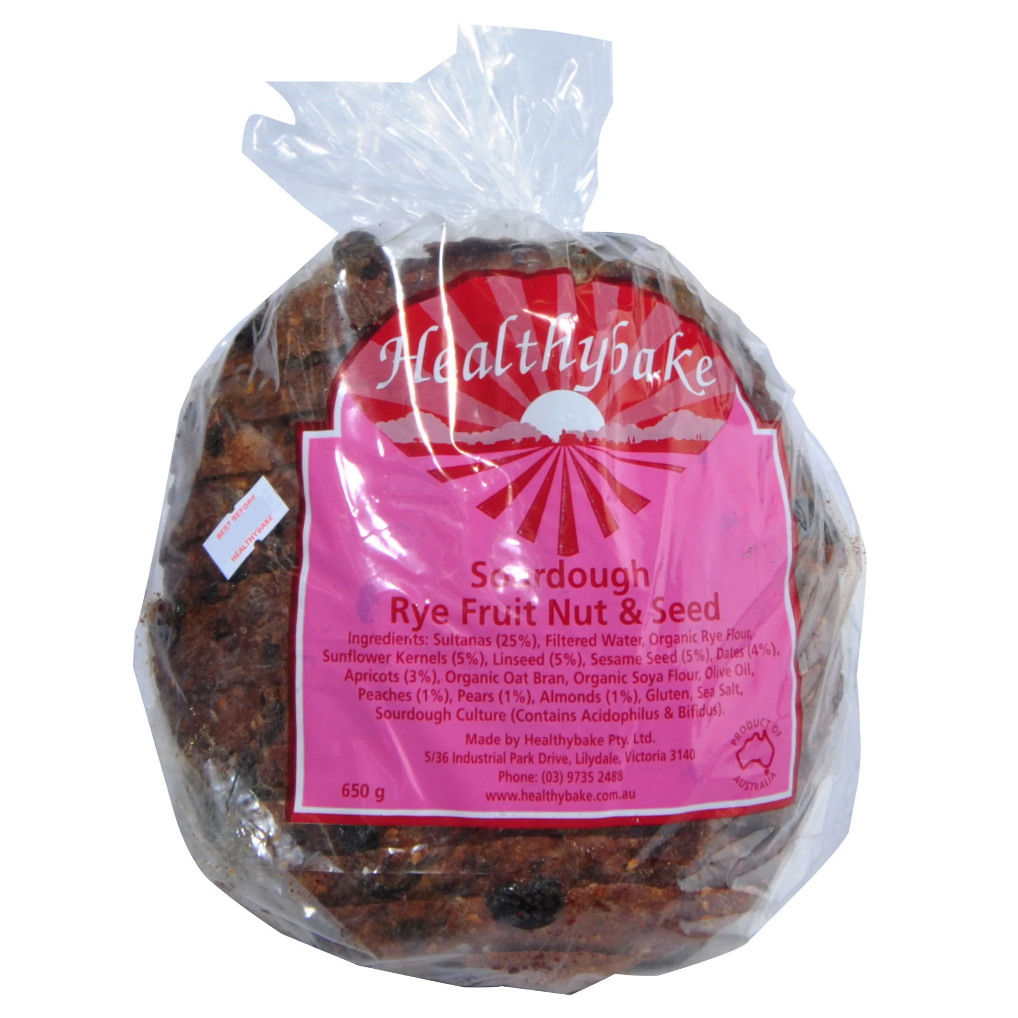 Healthy Bake Rye Fruit and Nut 650g