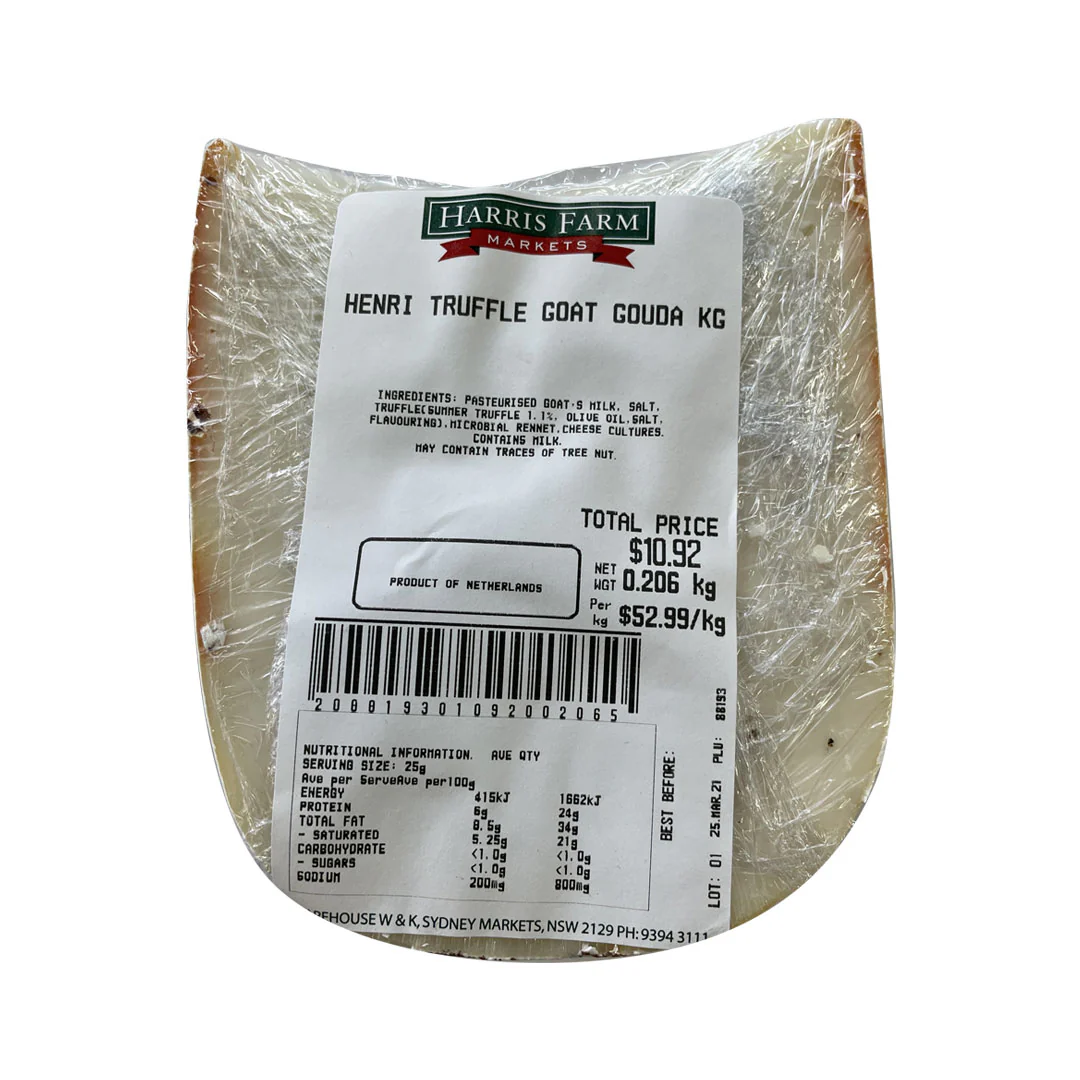 Henri Willig Truffle Goat Gouda Cheese 200-250g - Image 4