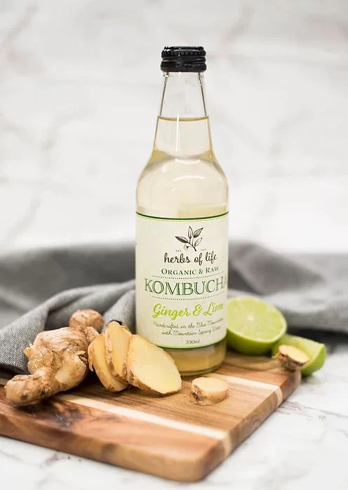 Herbs of Life Drinks Ginger and Lime Organic Kombucha 330ml - Image 3