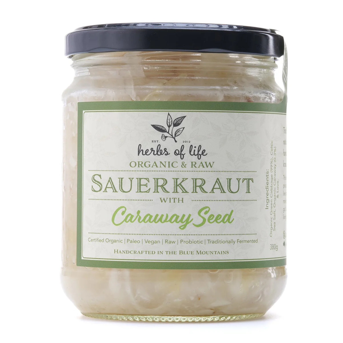 Herbs of Life Organic Sauerkraut Caraway Seed 380g